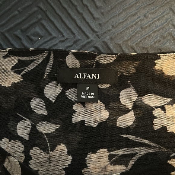 Alfani double layer laced bell sleeve dress top - Picture 4 of 5